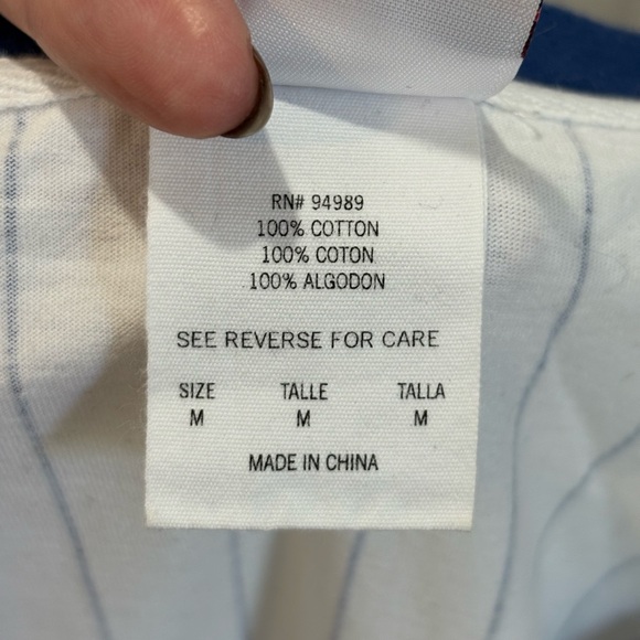 5th & Ocean Women Cubs Jersey tee - Blue and White - Picture 3 of 3